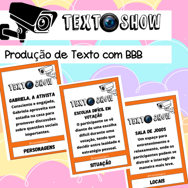 Texto Show:  Produção de texto com BBB