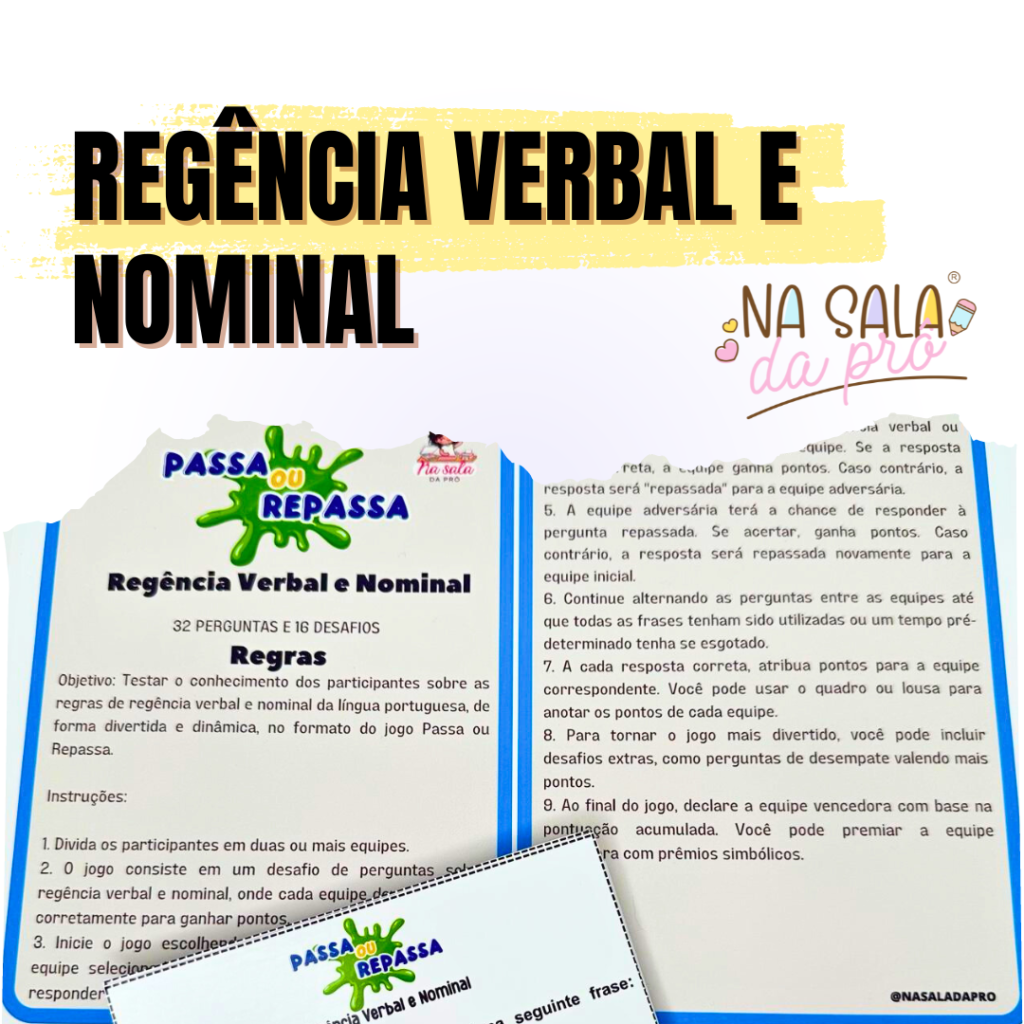 Passa ou Repassa da Regência Verbal e Nominal - Na Sala da Prô