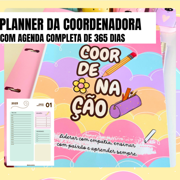 Planner da Coordenação - com agenda 365 dias