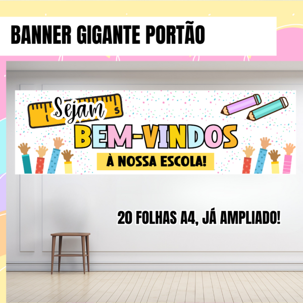 Banner Gigante para Portão Volta às Aulas - Image 2