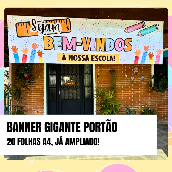 Banner Gigante para Portão Volta às Aulas