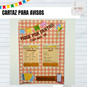 Cartaz para Avisos do Arraiá