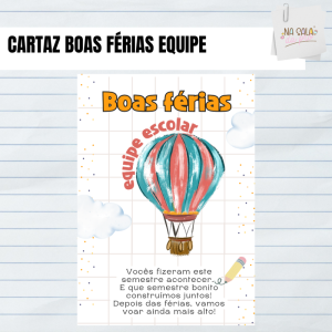 Cartaz Boas Férias, Equipe!