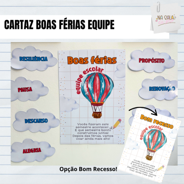 Cartaz Boas Férias, Equipe!