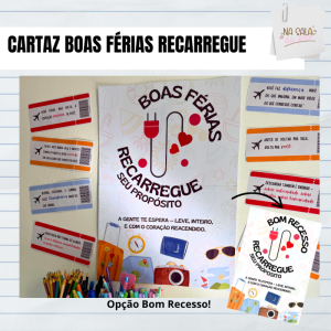 Cartaz Boas férias, professores!