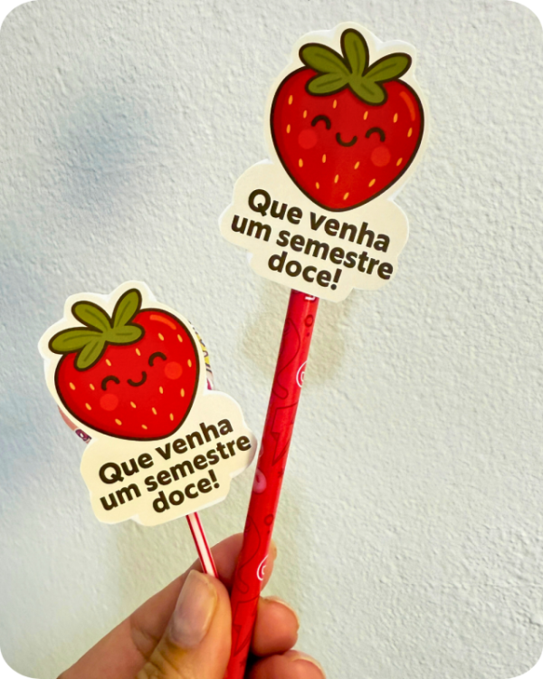 Ponteira Lápis Morango do amor - Imagem 3