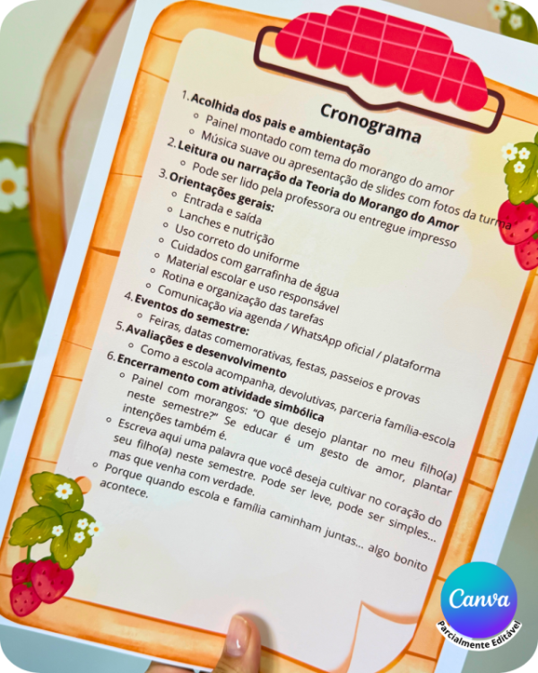 Kit Reunião de Pais  Morango do Amor - Imagem 3