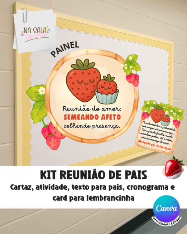 Kit Reunião de Pais  Morango do Amor