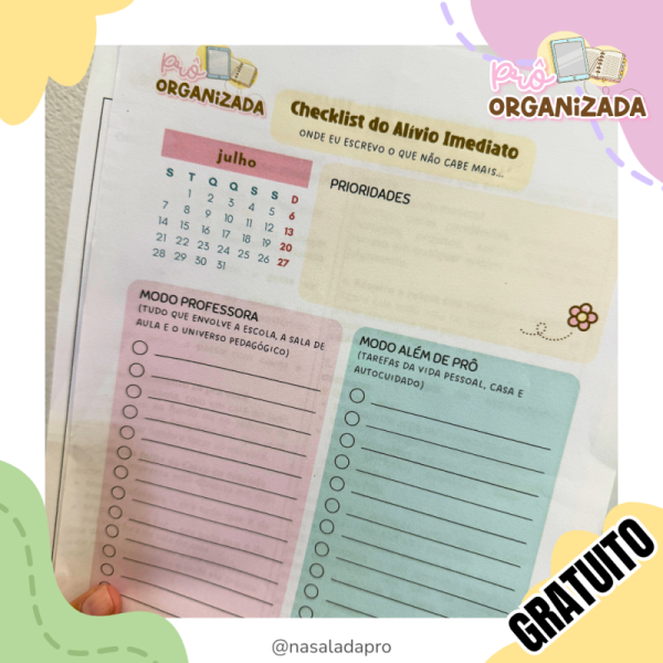 Checklist da Limpeza Mental de Férias - GRATUITO