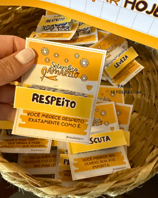 Cartaz e Lembrancinha Setembro Amarelo - Imagem 2