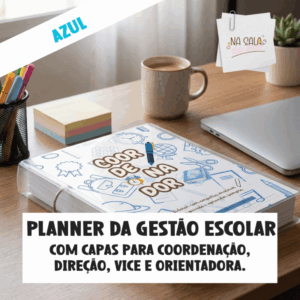 Planner da Gestão da Escolar Azul