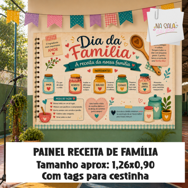 Painel grande Dia da Família - Na Sala da Prô