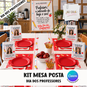 KIT MESA POSTA DIA DOS PROFESSORES