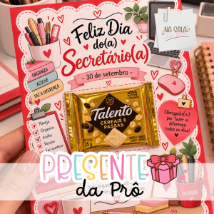 CARTÃO DIA DA (O) SECRETÁRIA (O) ESCOLAR