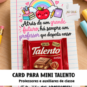 CARTÃO TALENTO MINI DIA DOS PROFESSORES
